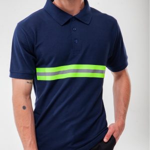Remera Polo Manga Corta con cinta reflectiva Caballero - Performans